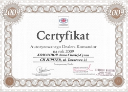 certyfikat 2009