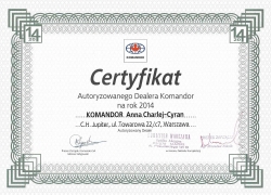 certyfikat 2014